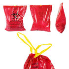 Las bolsas de plástico amarillas rojas del Biohazard de la autoclave para la clínica del hospital