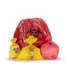 Las bolsas de plástico amarillas rojas del Biohazard de la autoclave para el bolso inútil clínico del hospital, bolso inútil médico