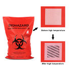Las bolsas de plástico amarillas rojas del Biohazard de la autoclave para el bolso inútil clínico del hospital, bolso inútil médico