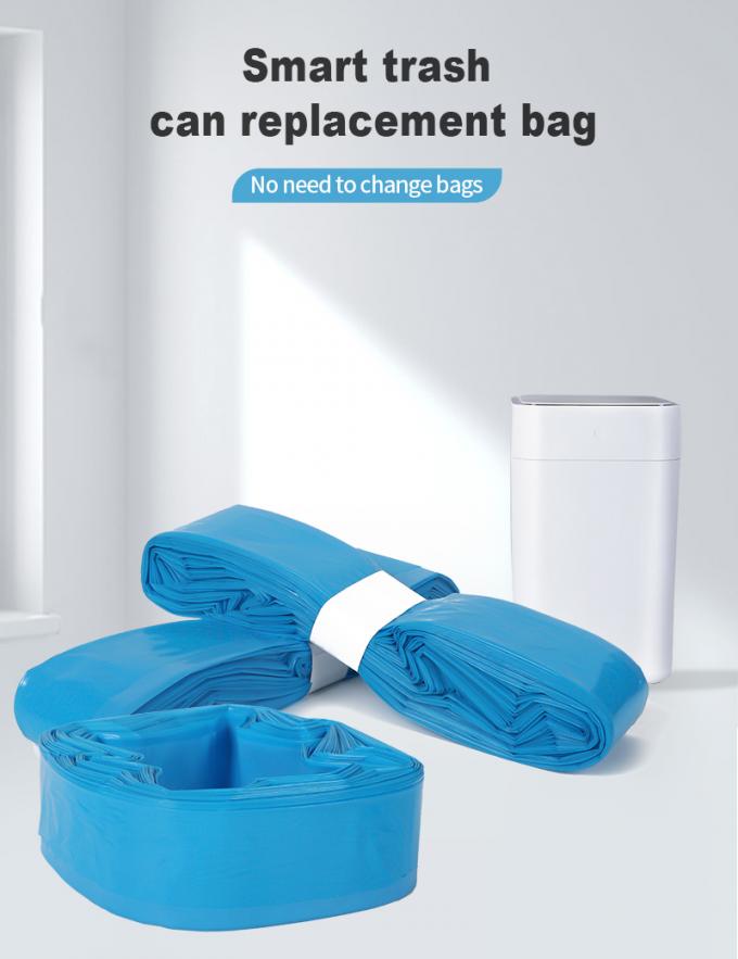 Bolsas de recarga de basura de gatos de HDPE de 26 cm de color azul para el cubo del genio 1