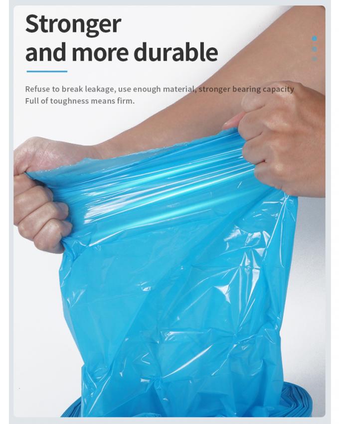 Bolsas de recarga de basura de gatos de HDPE de 26 cm de color azul para el cubo del genio 5