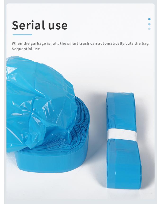 Bolsas de recarga de basura de gatos de HDPE de 26 cm de color azul para el cubo del genio 7