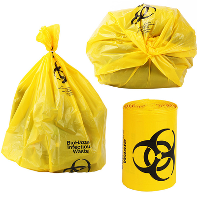Trazadores de líneas amarillos impresos plásticos de la atención sanitaria del Biohazard del material del HDPE