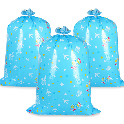 Los sacos plásticos gigantes planos azules del regalo del LDPE sueldan en caliente para el cumpleaños