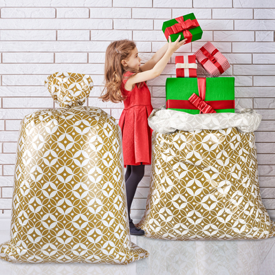 Modelo de encargo del oro bolso plástico enorme de 56 pulgadas actual para Chirstmas