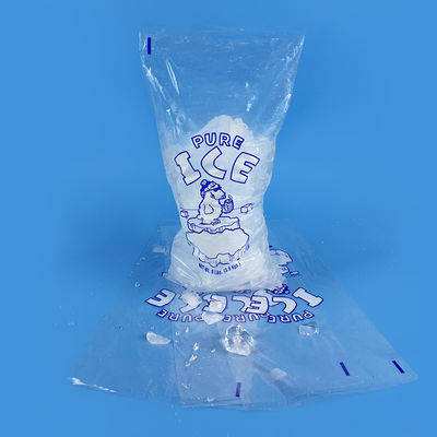 Las bolsas de plástico del lazo del ODM del OEM del LDPE de la categoría alimenticia para el almacenaje del hielo