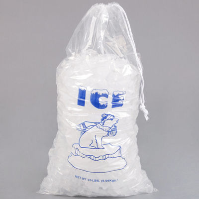 las bolsas de plástico durables del bloque de hielo del LDPE 20lb sueldan en caliente con el cierre de lazo