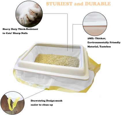 LDPE sospechado y de Unscented Cat Litter Box Liners del lazo
