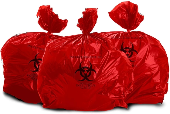 Rollo profesional resistente del grado de 10 galones de 100 bolsos de la eliminación de residuos del Biohazard