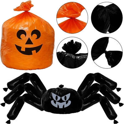La hoja enorme del césped de la calabaza de la araña de Halloween empaqueta la decoración del partido