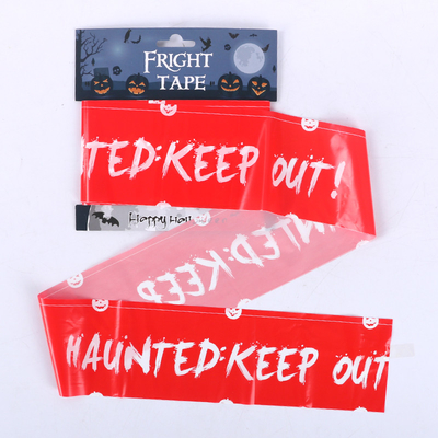 El LDPE Halloween guarda hacia fuera la bandera de la cinta, cinta plástica del susto de 0.04m m Halloween